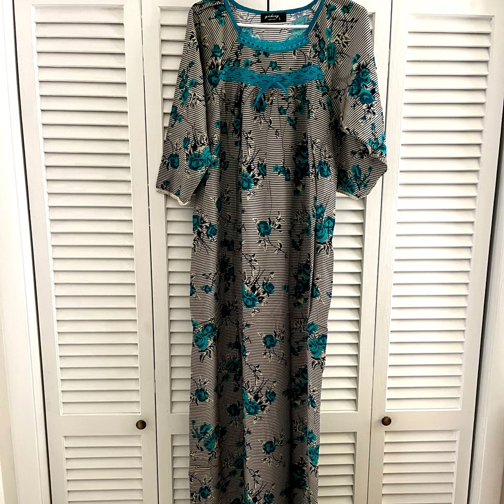 New teal, beige, black kaftan abaya jilbab dress